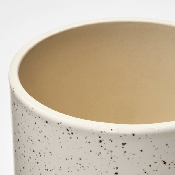 SANDKÖRSBÄR plant pot, in/outdoor/beige, 12 cm