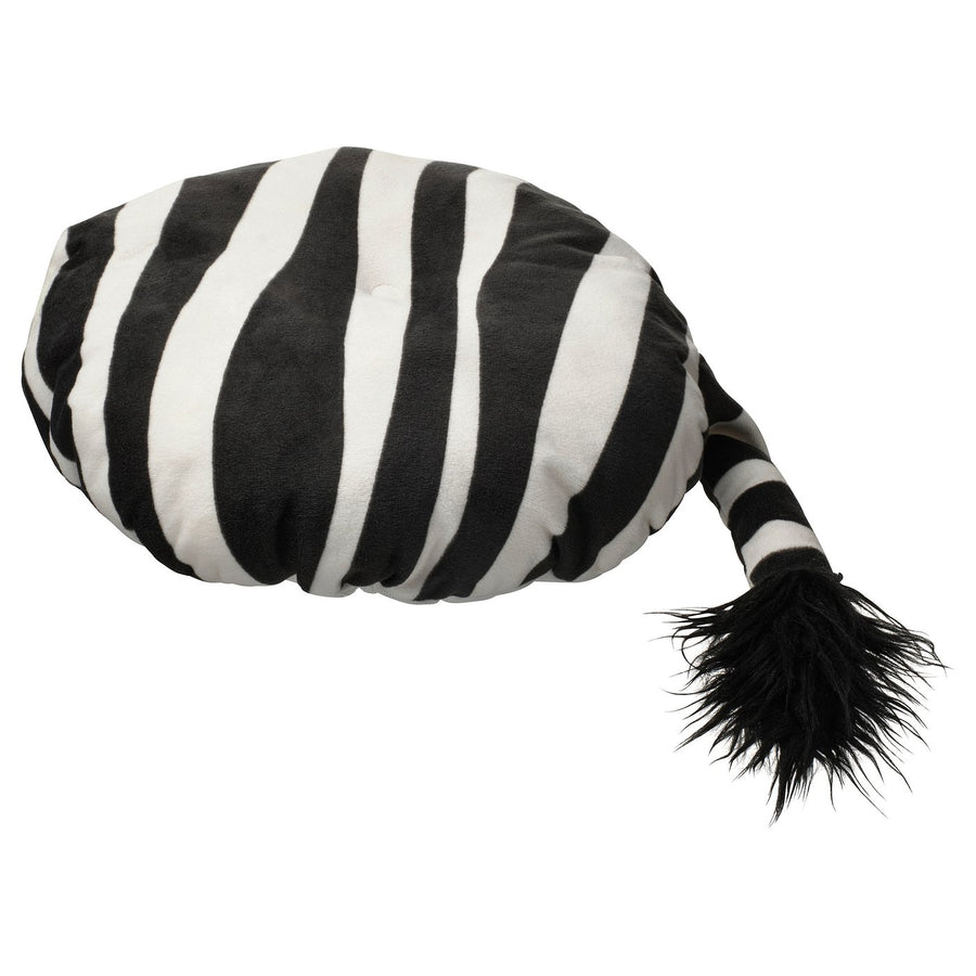 SANDLÖPARE stool cover, black white/zebra pattern, 38 cm