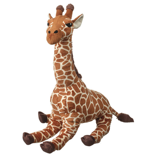 SANDLÖPARE soft toy, giraffe/brown, 70 cm
