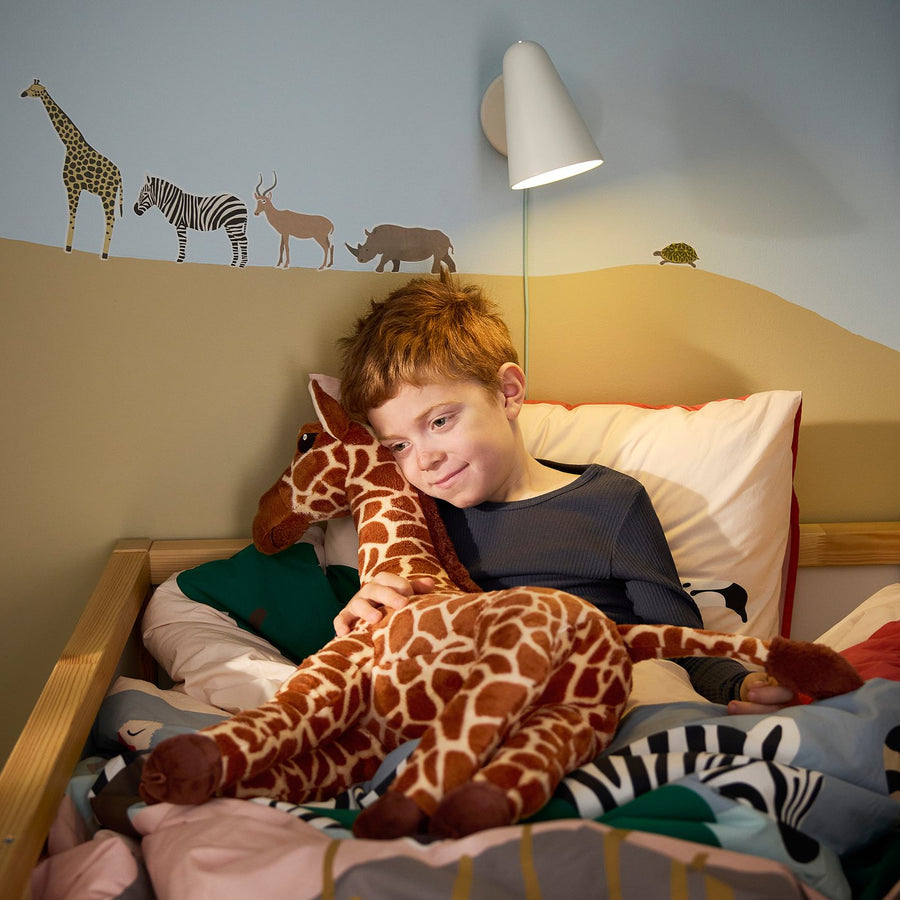 SANDLÖPARE soft toy, giraffe/brown, 70 cm