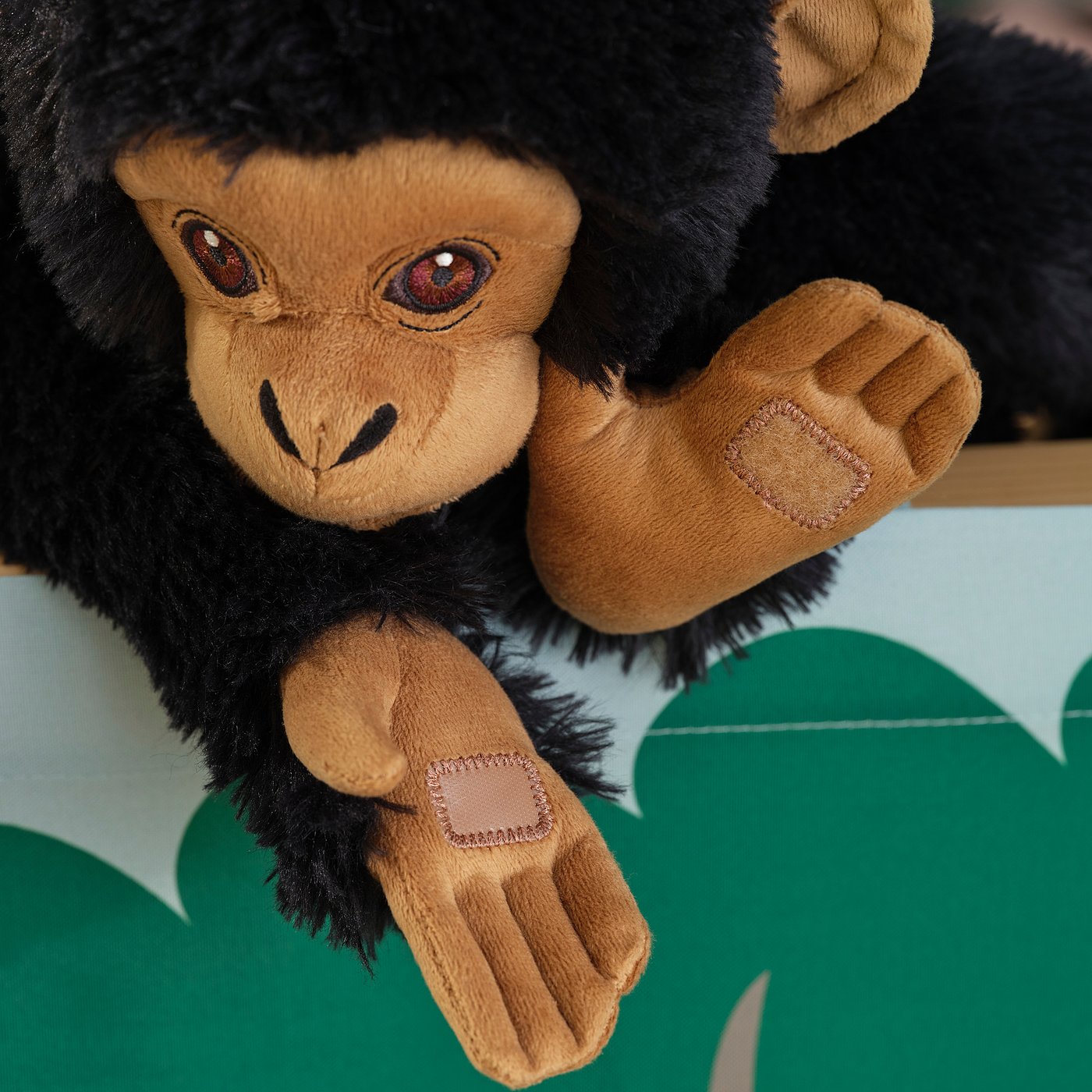 SANDLÖPARE soft toy, chimpanzee/black, 32 cm