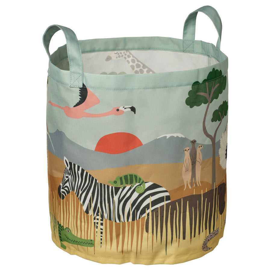 SANDLÖPARE storage bag, multicolour/savannah, 41 cm