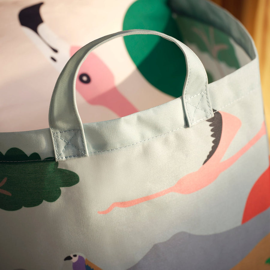 SANDLÖPARE storage bag, multicolour/savannah, 41 cm