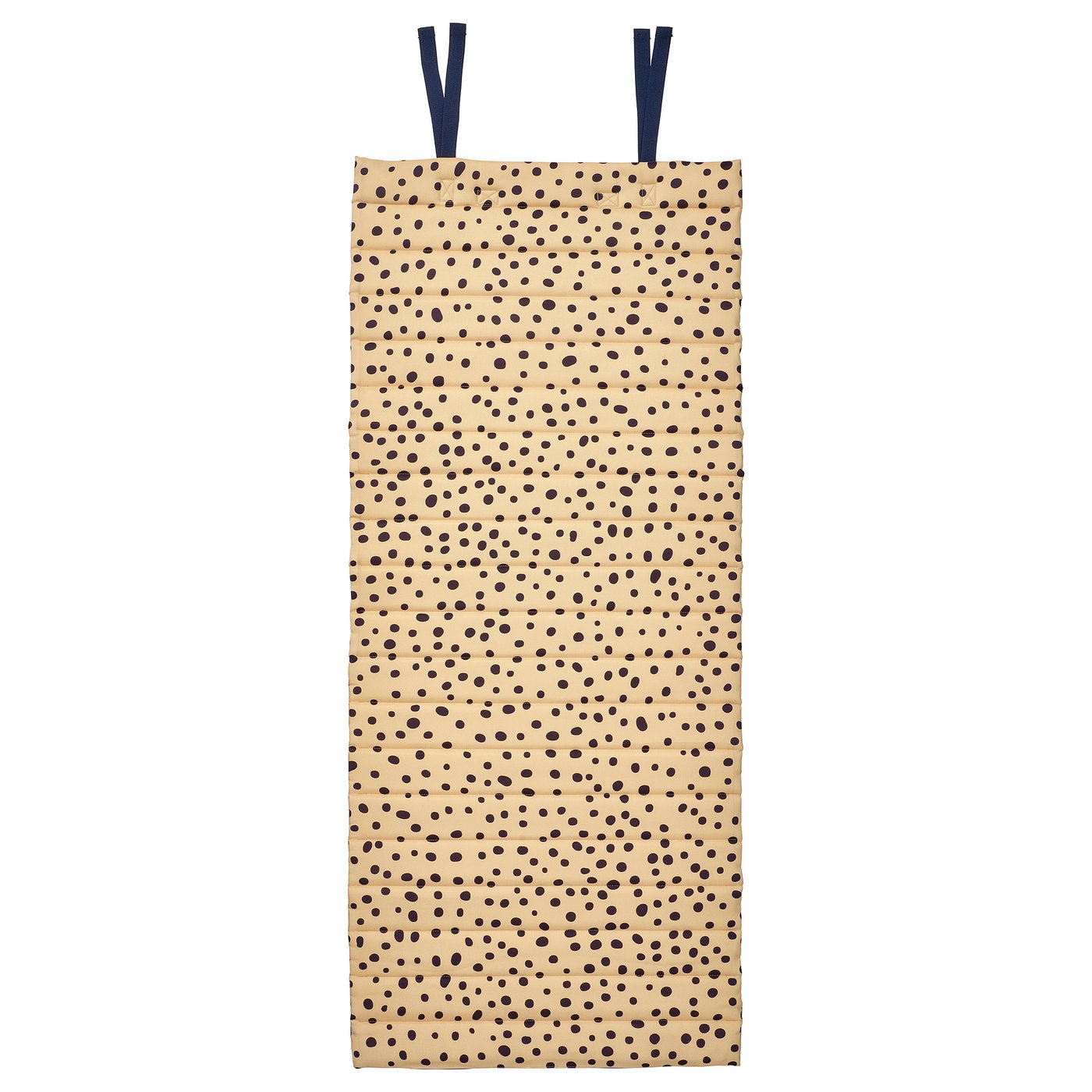 SANDLÖPARE quilted mat, dark blue/cheetah savannah, 60x140 cm