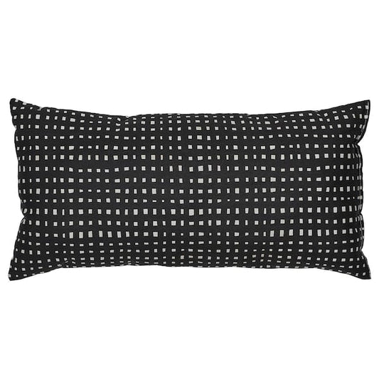 Ikea SANDMOTT - Cushion, black/white,30x58 cm