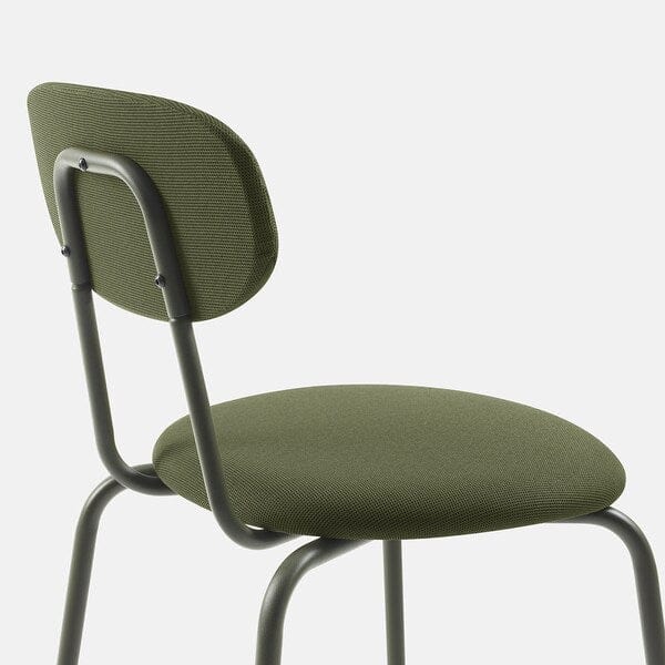 Ikea SANDSBERG / ÖSTANÖ - Table and 4 chairs, black black/Remmarn deep green,110 cm