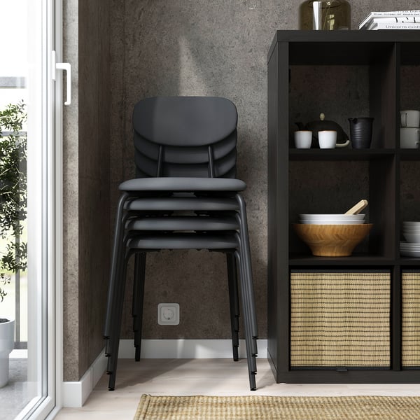 SANDSBERG chair, anthracite/Remmarn anthracite, 45x76x45 cm