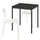 SANDSBERG table and 2 chairs, black black/white, 67x39 cm