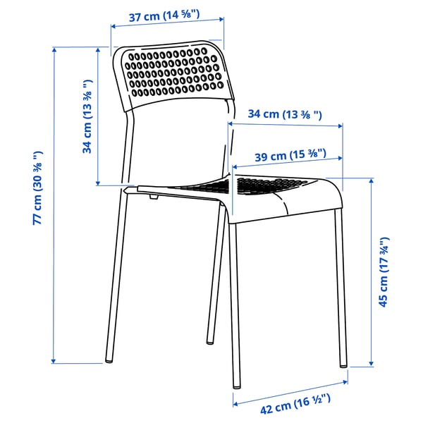 SANDSBERG table and 2 chairs, black black/blue, 67x67 cm