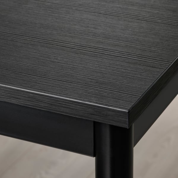 SANDSBERG table and 2 chairs, black black/blue, 67x67 cm