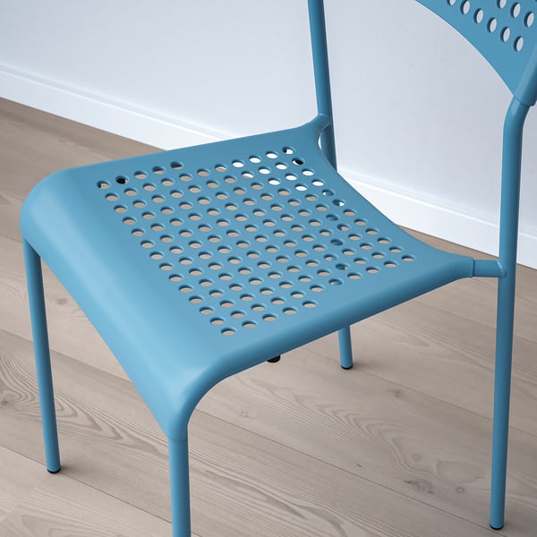 SANDSBERG table and 2 chairs, black black/blue, 67x67 cm