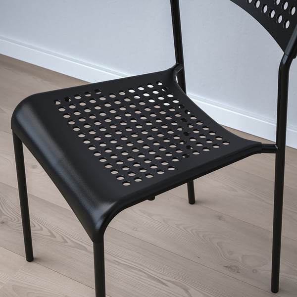 SANDSBERG table and 2 chairs, black black/black, 67x67 cm