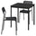 SANDSBERG table and 2 chairs, black black/black, 67x67 cm