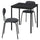 SANDSBERG table and 2 chairs, black black/Remmarn anthracite anthracite, 67x67 cm