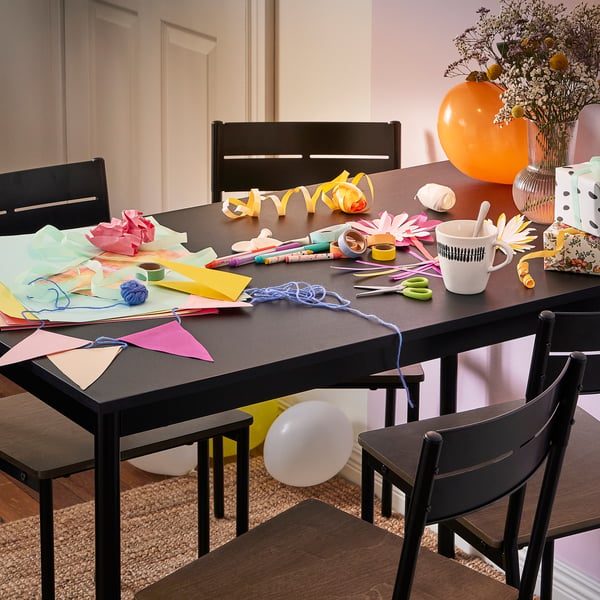 SANDSBERG table, black, 110x67 cm