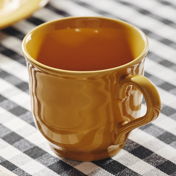 SANDSKÄDDA mug, yellow, 27 cl