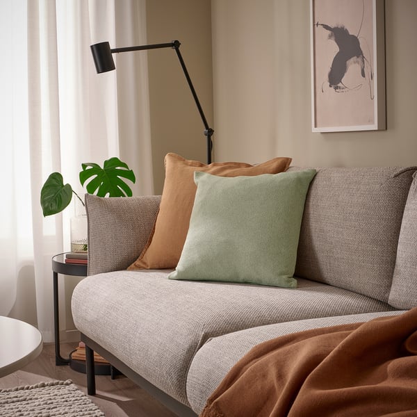 SANDTRAV - Cushion, grey-green/white, , 45x45 cm