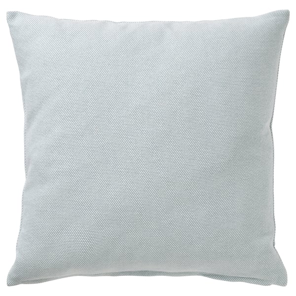 SANDTRAV - Pillow cover, light blue/white,45x45 cm