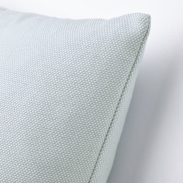 SANDTRAV - Pillow cover, light blue/white,45x45 cm