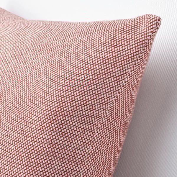 SANDTRAV - Pillow cover, red/white,45x45 cm