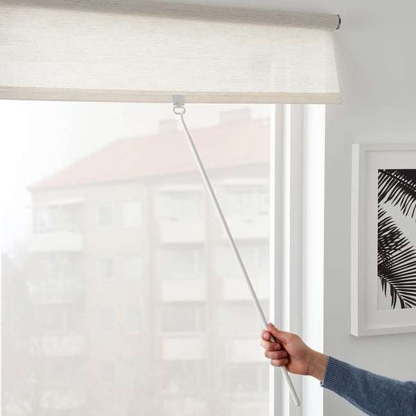 SANDVEDEL roller blind, beige, 100x250 cm