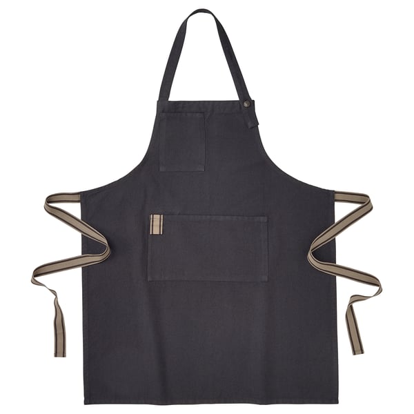 SANDVIVA apron, dark grey, 69x85 cm