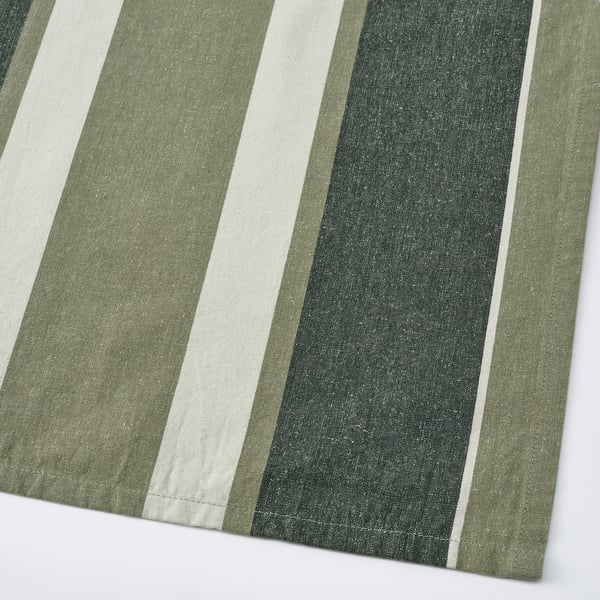 SANDVIVA tea towel, green/white, 45x60 cm, 2 pack
