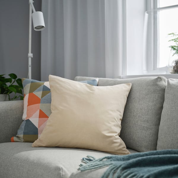SANELA cushion cover, light beige, 50x50 cm