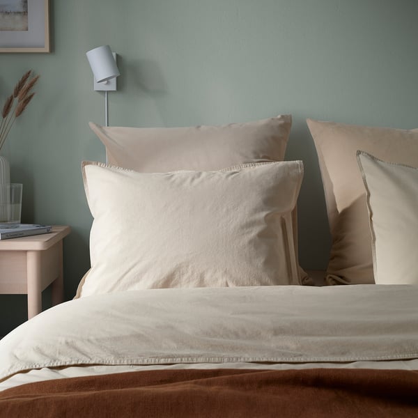SANELA cushion cover, light beige, 65x65 cm