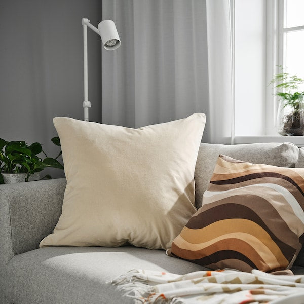 SANELA - Cushion cover, light beige, 65x65 cm