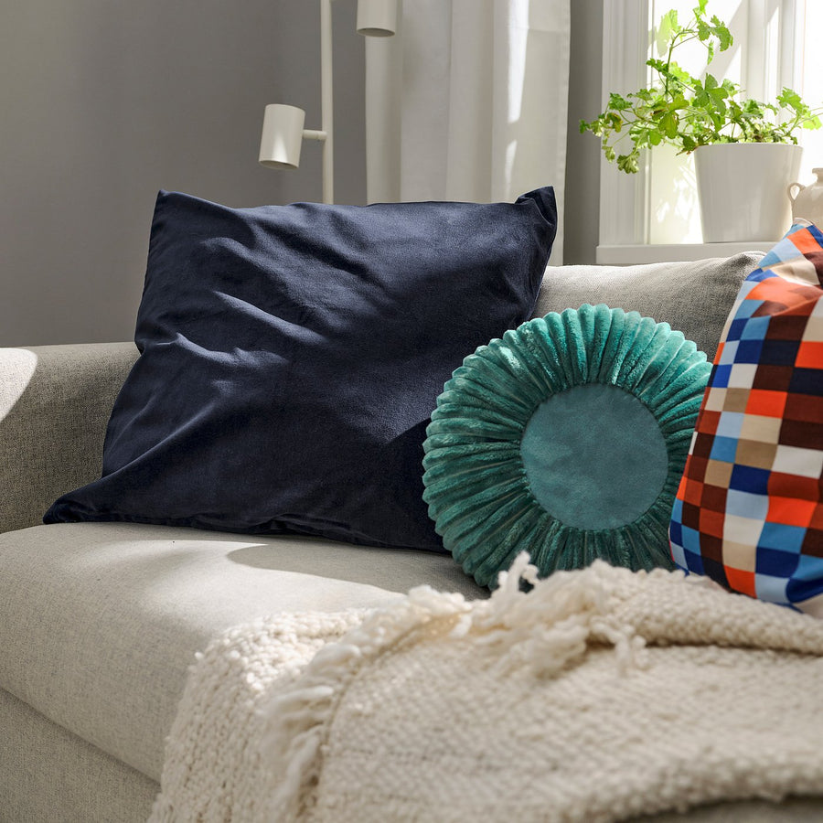SANELA cushion cover, dark blue, 65x65 cm