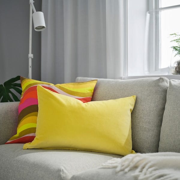 Ikea SANELA - Cushion cover, light yellow, 40x58 cm