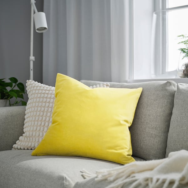 SANELA cushion cover, light yellow, 50x50 cm