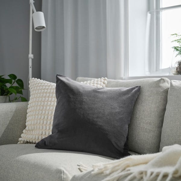 Ikea SANELA - Cushion cover, dark grey, 50x50 cm