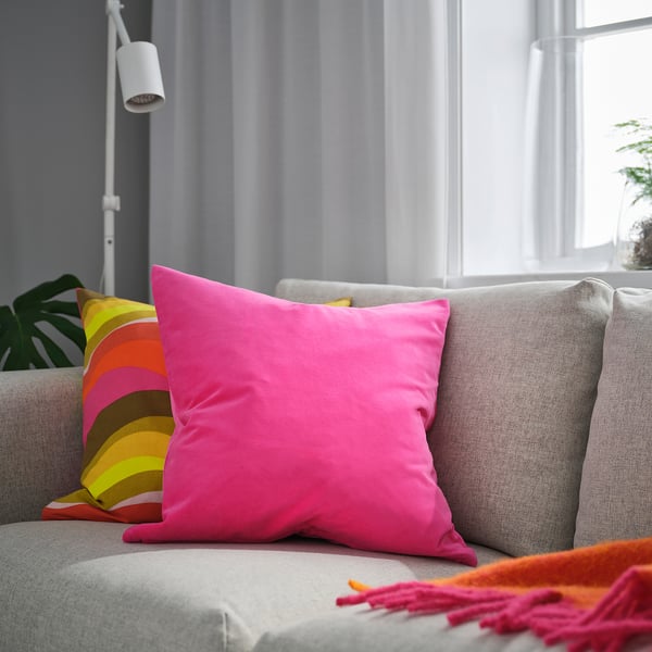 SANELA cushion cover, bright pink, 50x50 cm