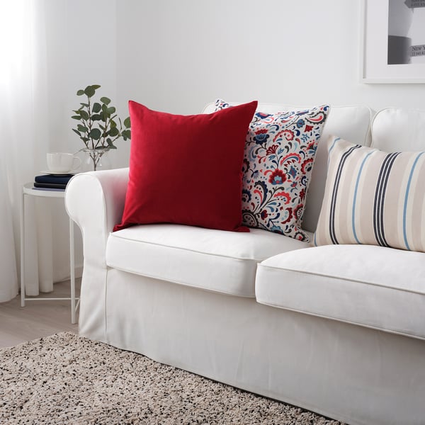 SANELA - Cushion cover, red, 50x50 cm
