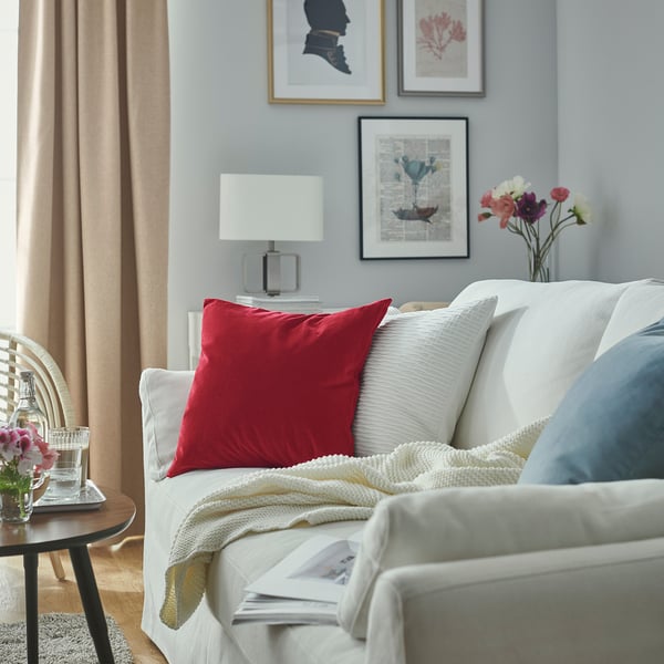 SANELA - Cushion cover, red, 50x50 cm