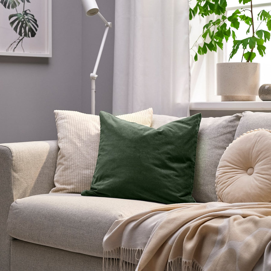 SANELA cushion cover, dark green, 50x50 cm