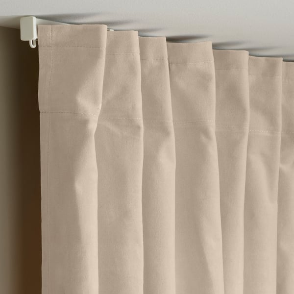 SANELA - Curtain, 2 sheets, light beige,140x300 cm
