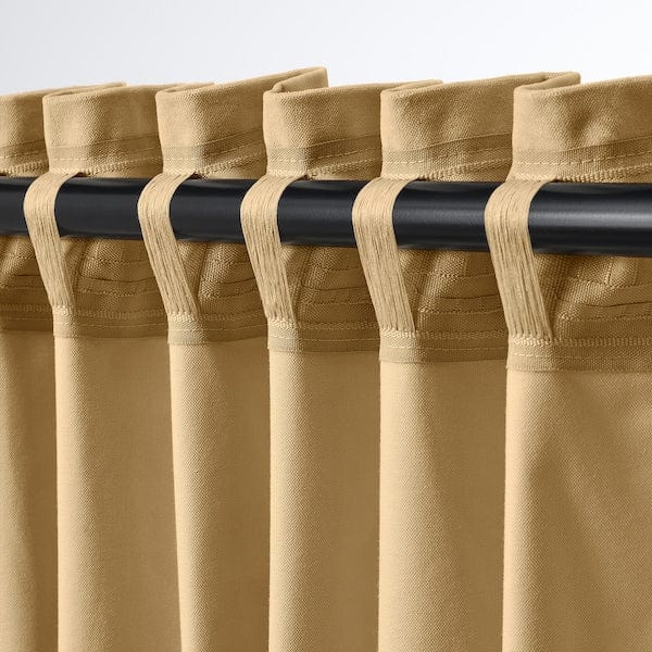 Ikea SANELA - Curtain, 2 sheets, beige-yellow,140x300 cm