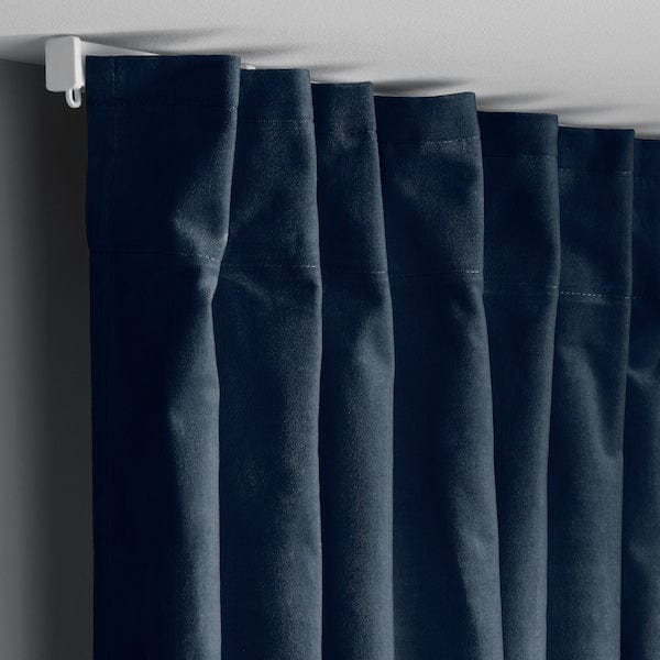 Ikea SANELA - Curtain, 2 sheets, dark blue,140x300 cm