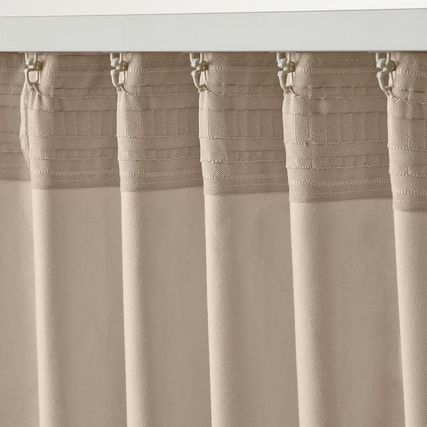 Ikea SANELA - Curtain, 2 sheets, light beige,140x300 cm