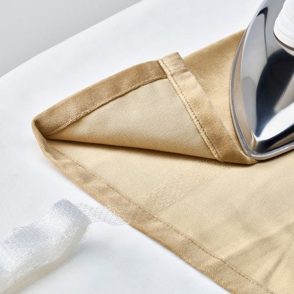 Ikea SANELA - Curtain, 2 sheets, beige-yellow,140x300 cm