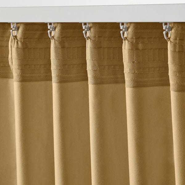 Ikea SANELA - Curtain, 2 sheets, beige-yellow,140x300 cm