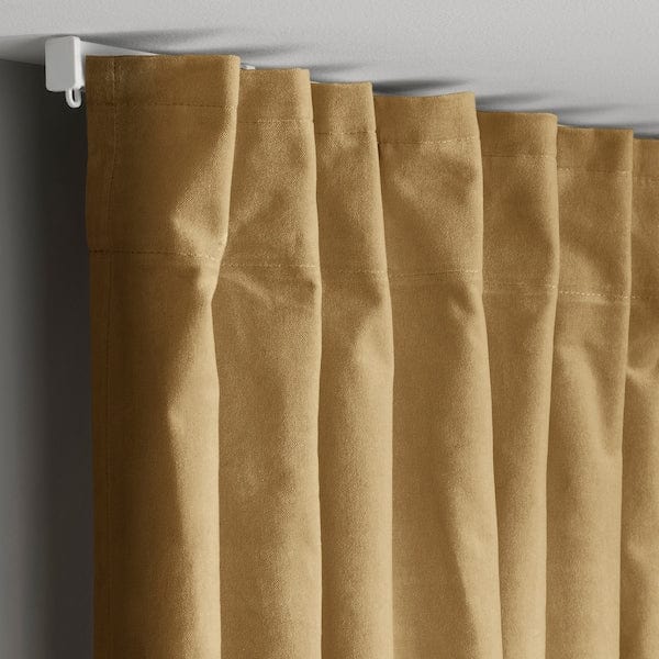 Ikea SANELA - Curtain, 2 sheets, beige-yellow,140x300 cm