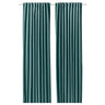 SANELA curtains, 1 pair, dark grey-turquoise/with heading tape, 140x300 cm