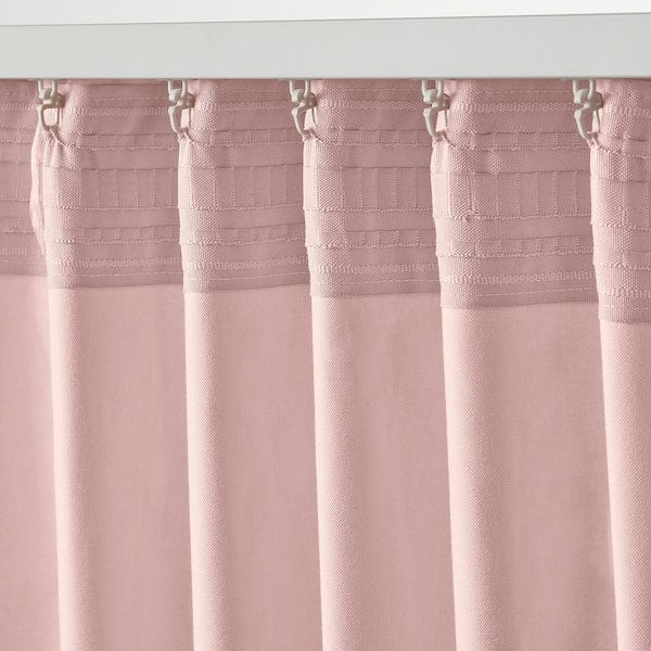 Ikea SANELA - Curtain, 2 sheets, pale pink,140x300 cm