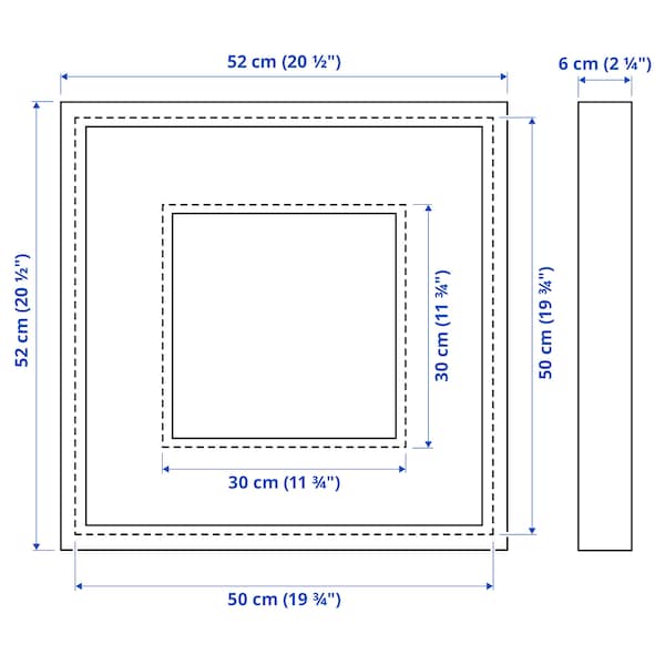 Ikea SANNAHED - Frame, black, 50x50 cm