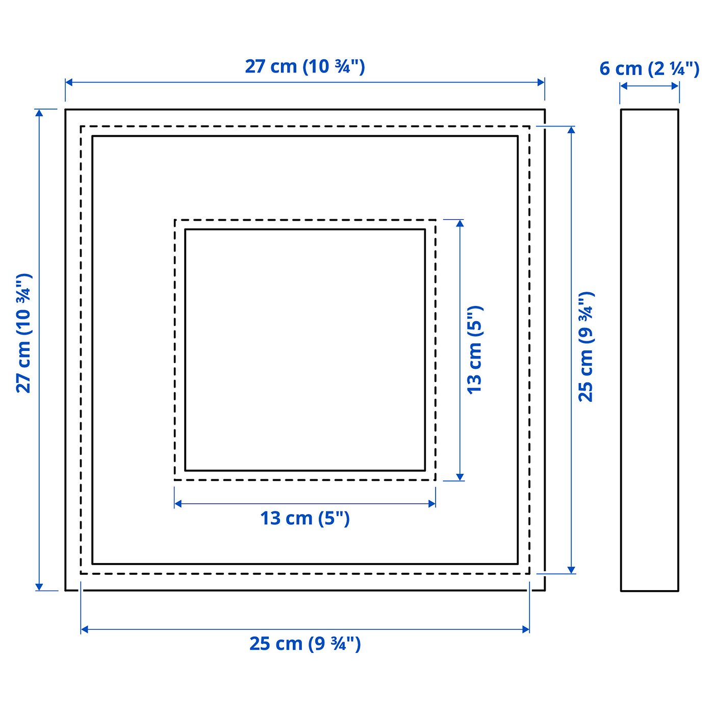 SANNAHED Frame, white, 25x25 cm