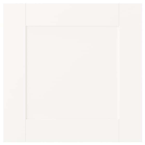 SANNIDAL door with hinges, white, 40x40 cm